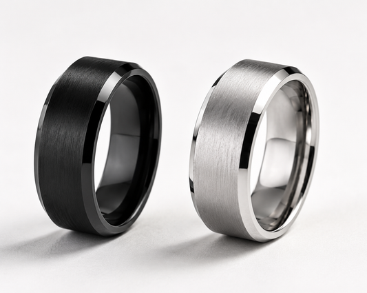 Men’s Stainless Steel Statement Ring - Silver