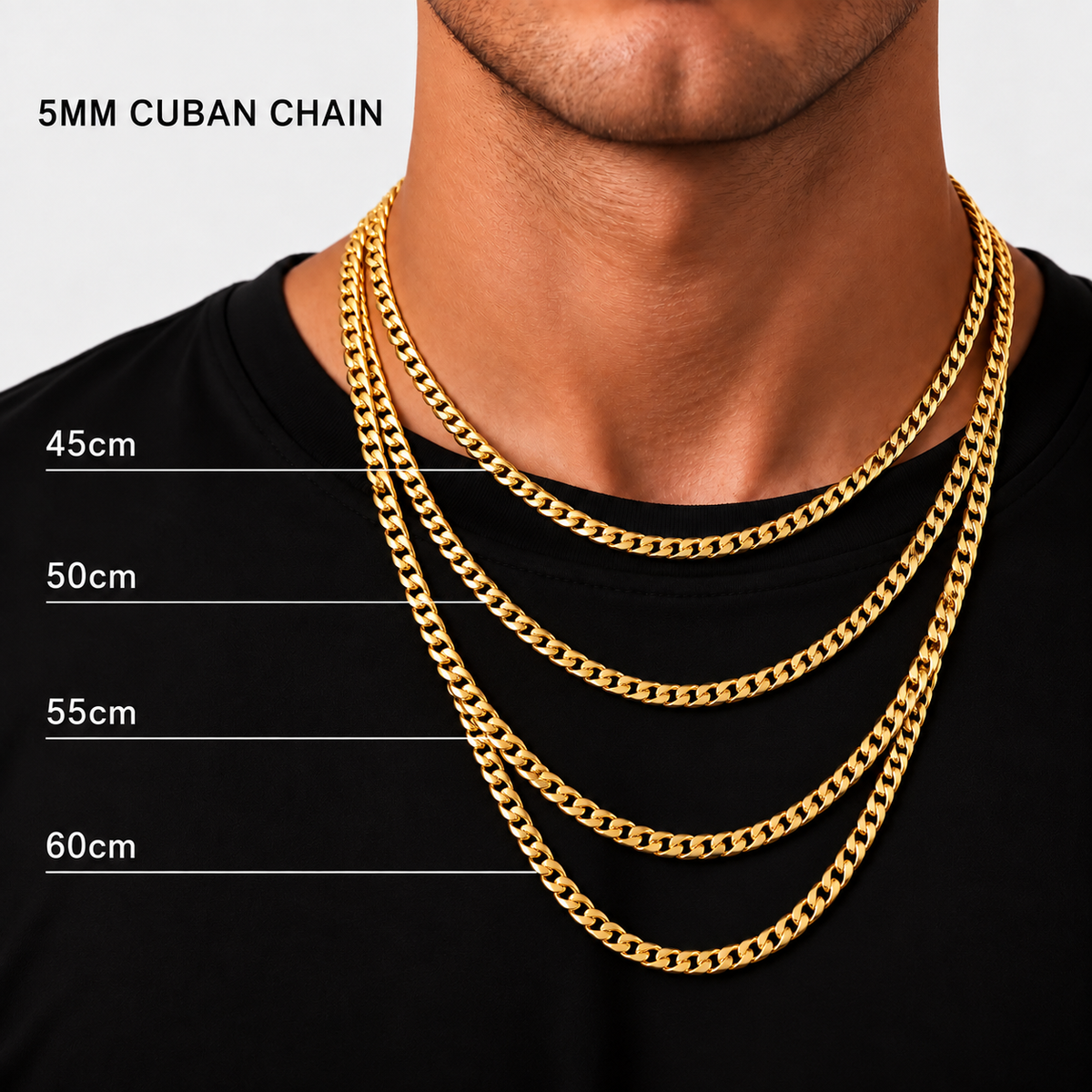 Cuban Chain 5mm (Gold)