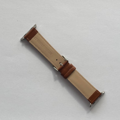 Real Brown Leather Apple Watch Band For 42/44/45/49mm