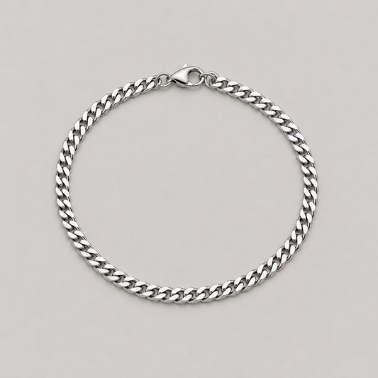 Men’s Cuban Link Bracelet (Silver)
