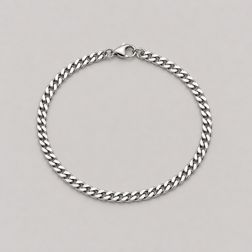 Men’s Cuban Link Bracelet (Silver)