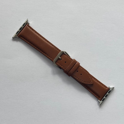 Real Brown Leather Apple Watch Band For 42/44/45/49mm