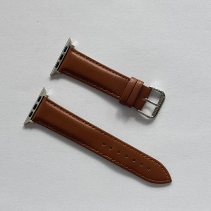 Real Brown Leather Apple Watch Band For 42/44/45/49mm