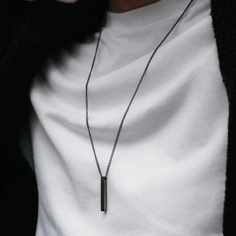 Classic Rectangle Pendant Necklace