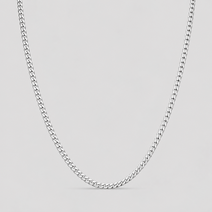 (Silver) Chain & Bracelet Set | 5mm
