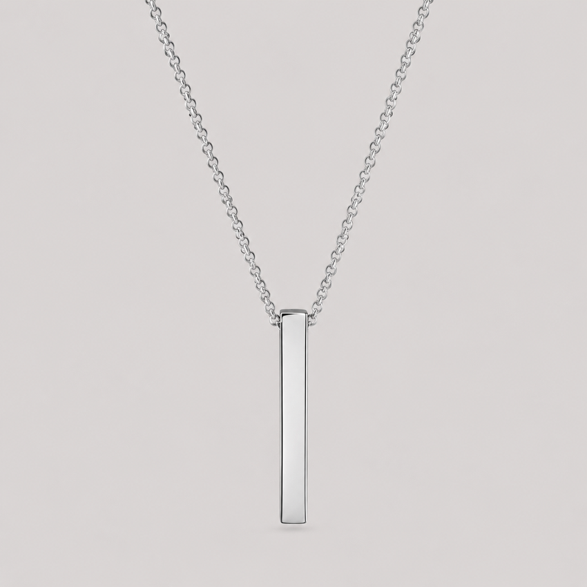Classic Rectangle Pendant Necklace