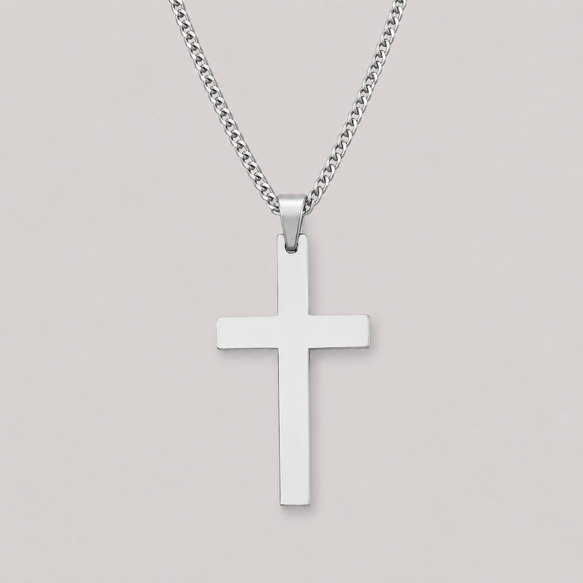 Stainless Steel Cross Necklace Crucifix Pendant