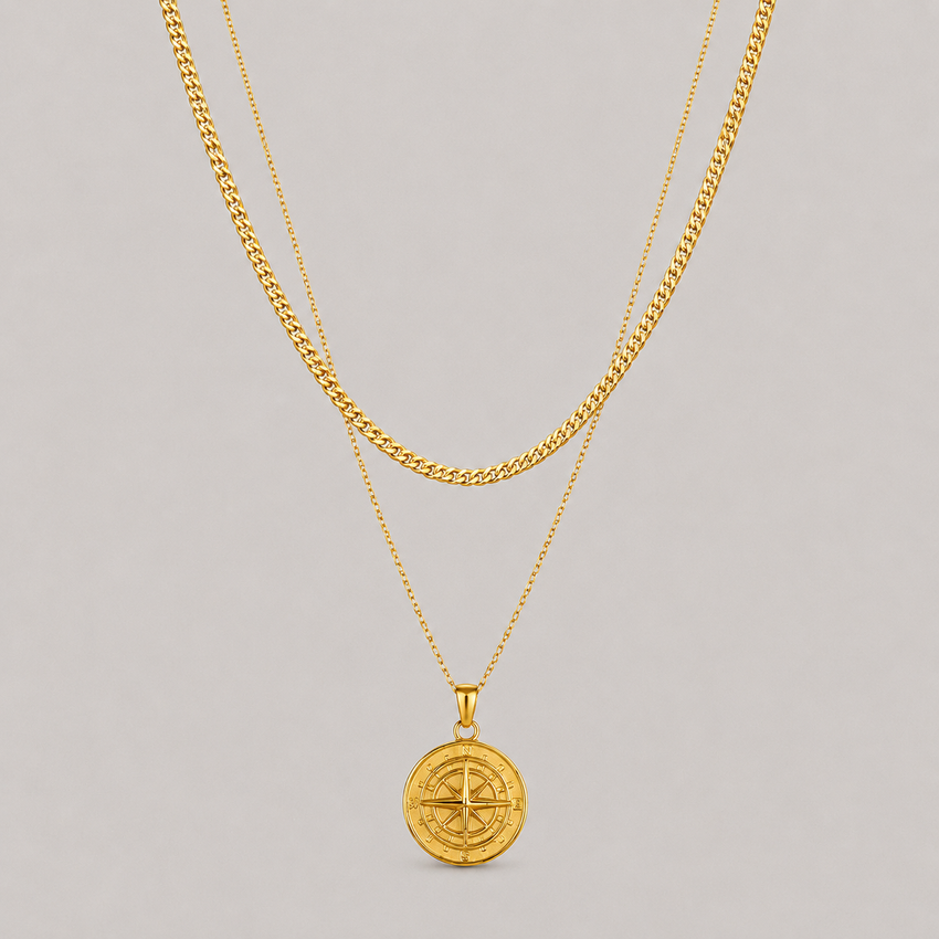 Compass Pendant (Gold Set)