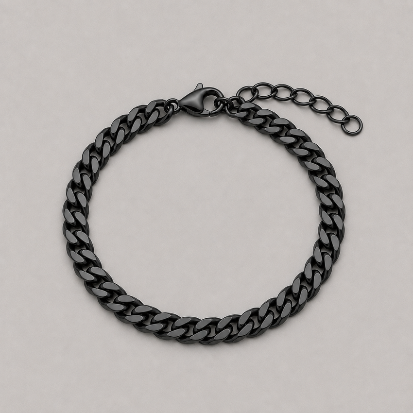Cuban Link Bracelet (Black)