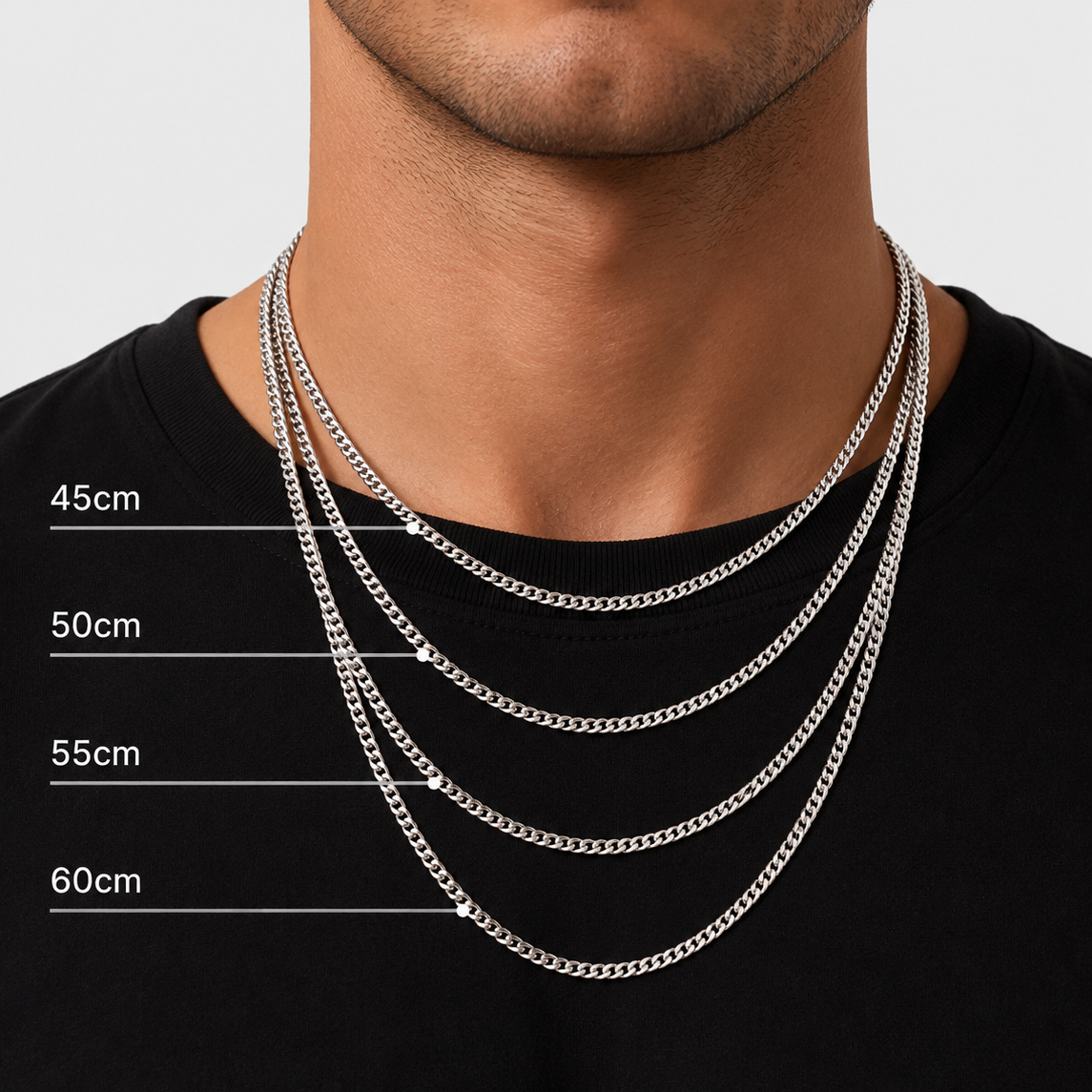 Cuban Chain 3mm (Silver)