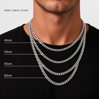 Cuban Chain 8mm (Silver)