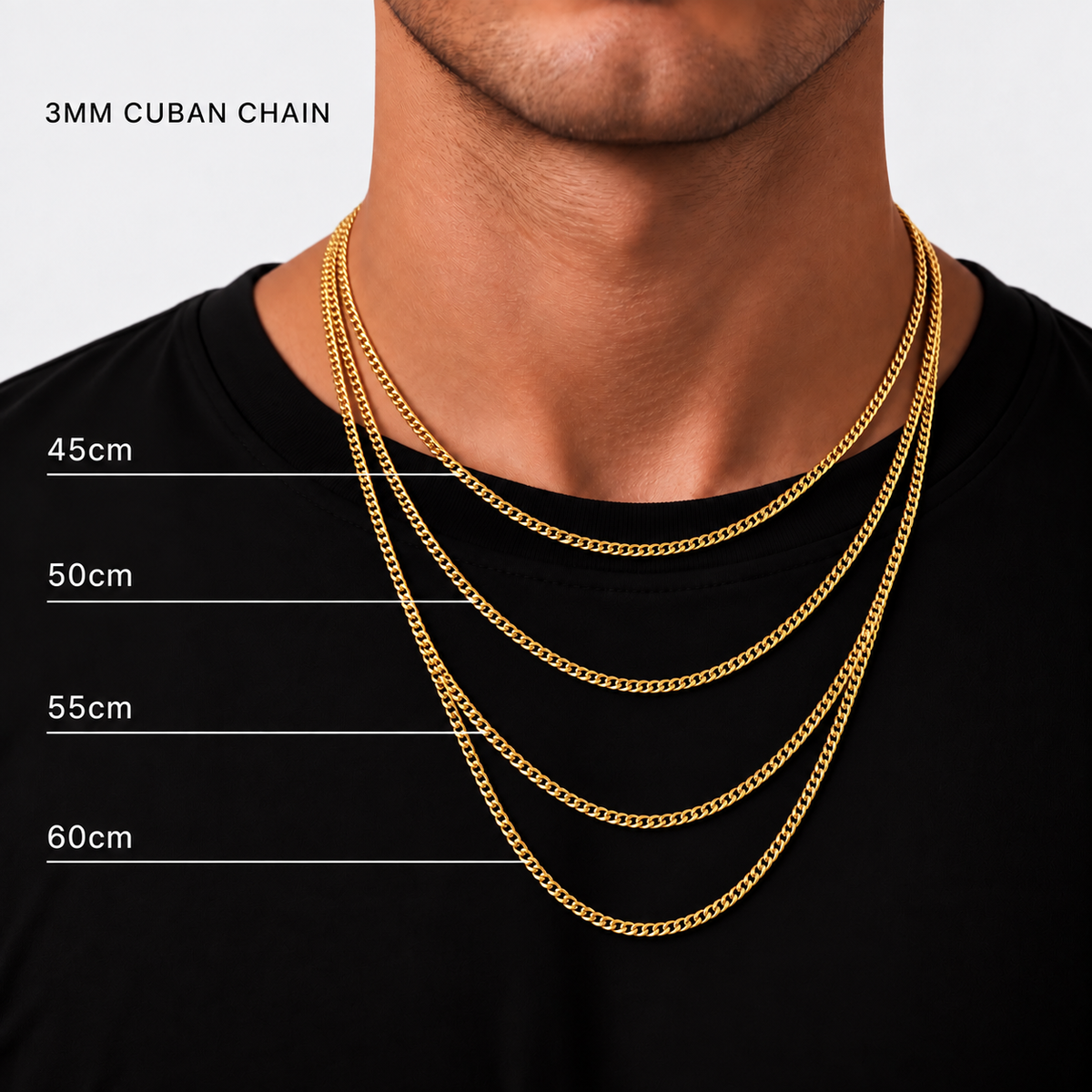Cuban Chain (Gold) | 3mm