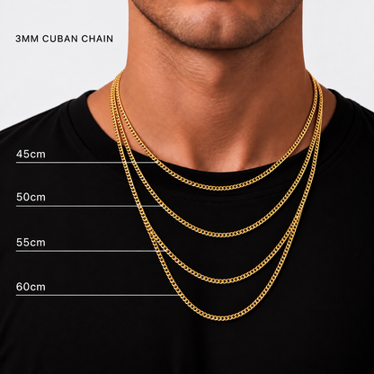 Cuban Chain (Gold) | 3mm