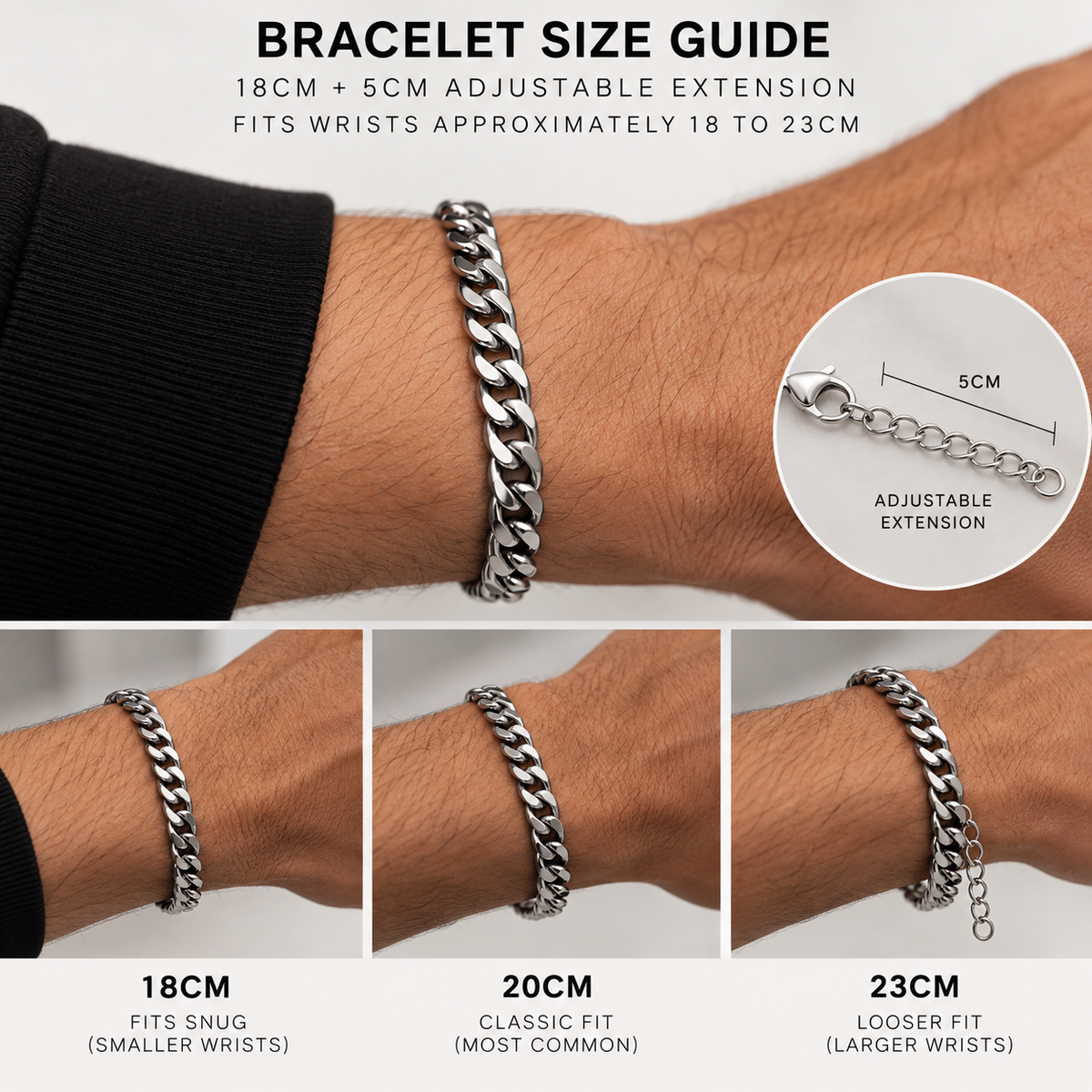 Cuban Link Bracelet (Silver)