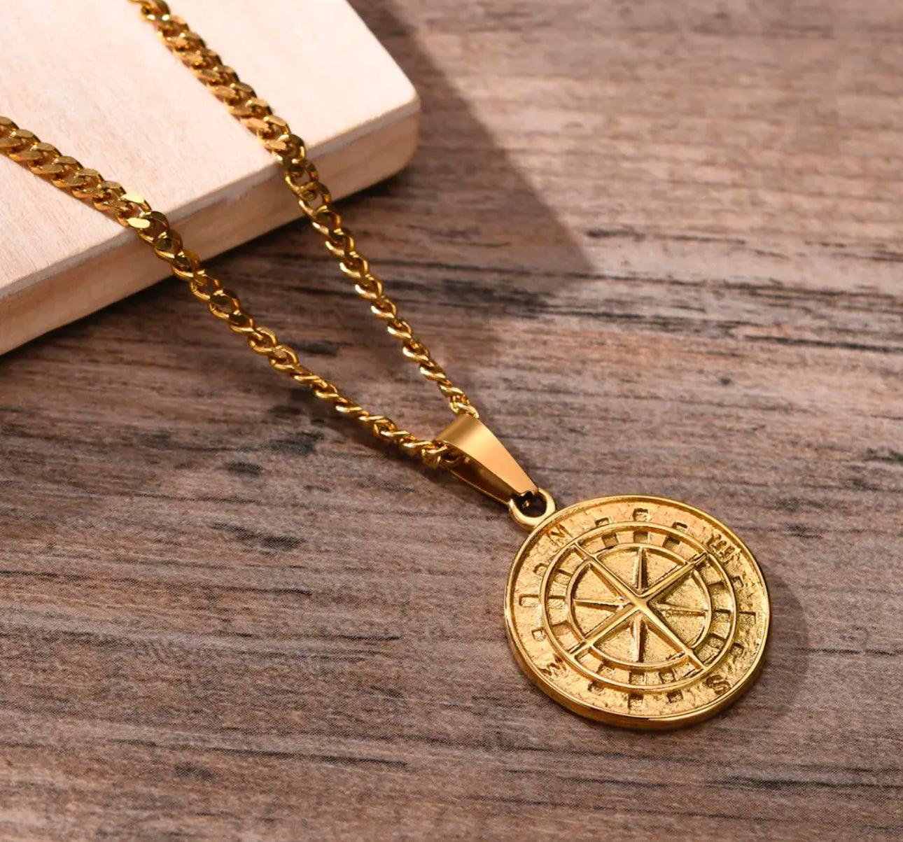 Compass Pendant (Gold)