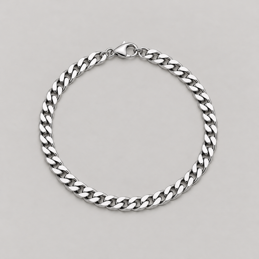 Men’s Cuban Link Bracelet (Silver)