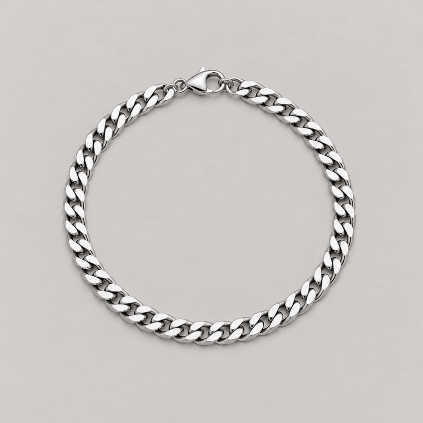 Men’s Cuban Link Bracelet (Silver)