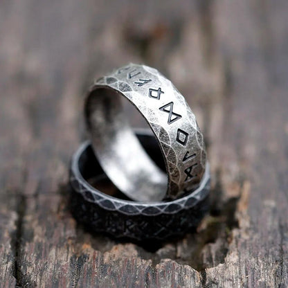 Men's 316L Stainless Steel Odin Viking Rune Ring