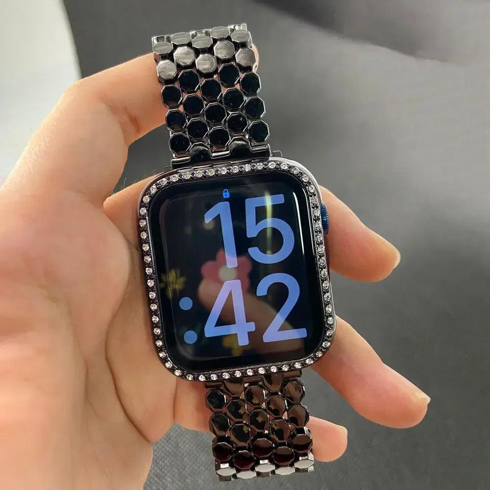 Edelstahl Damenarmband für Apple Watch Luxusarmband