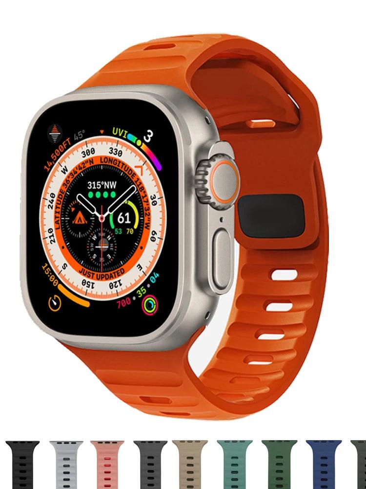 Bracelet en silicone souple pour bracelet Apple Watch