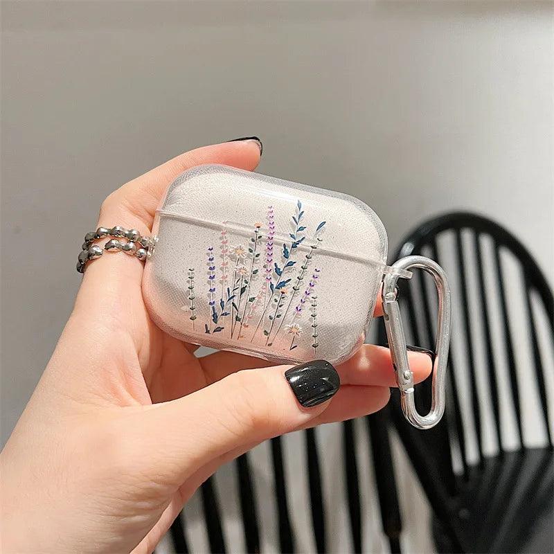 Heart Flower Bling Glitter Case For AirPod's 1,2 & 3