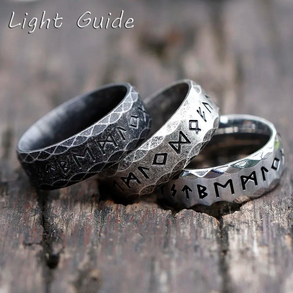 Men's 316L Stainless Steel Odin Viking Rune Ring