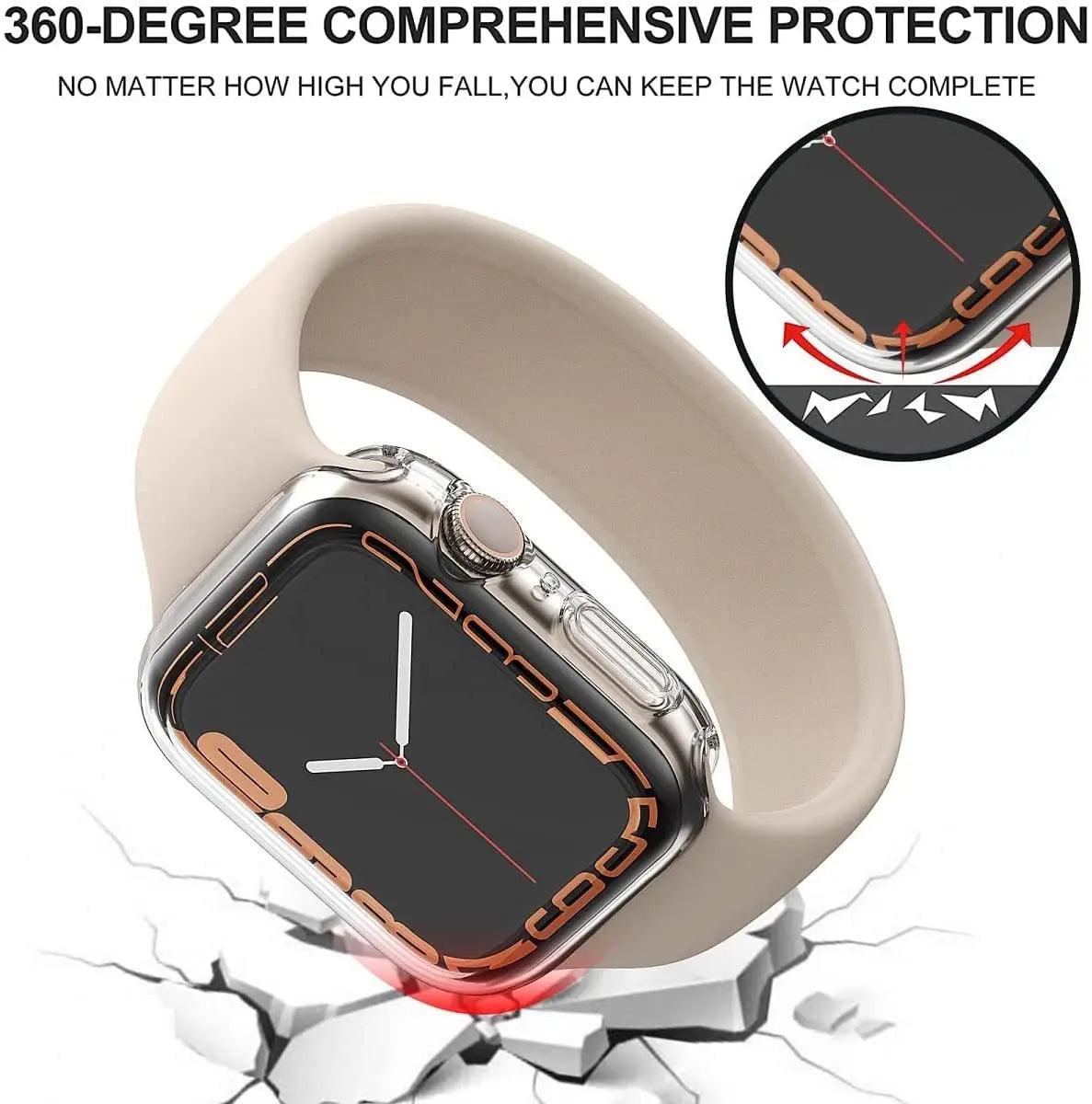 Bracelet pour Apple Watch 45MM 44MM iwatch 41MM 40MM Bracelet de poignet Protecteur d'écran Coque Apple Watch Série 8 7 SE 6 5 4 3