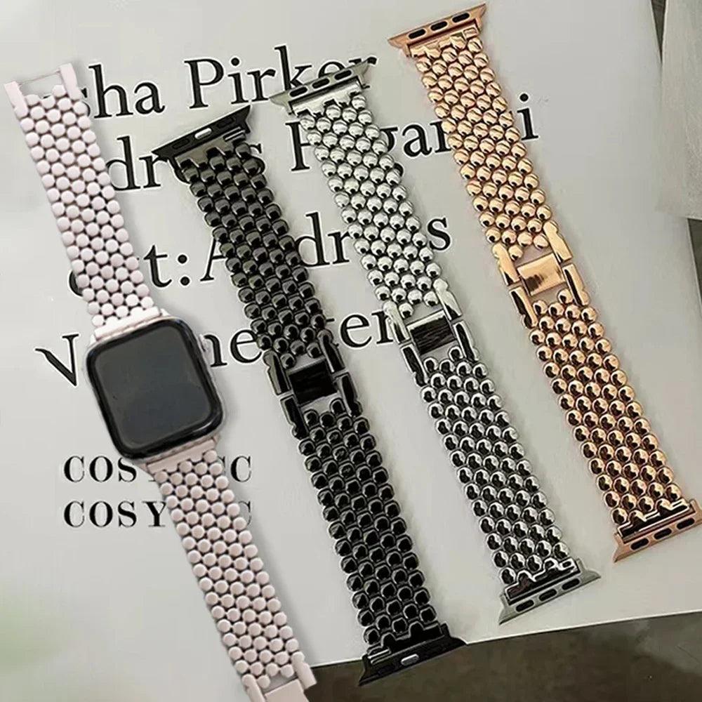 Stainless Steel Women's Strap for Apple Watch Luxury Bracelet