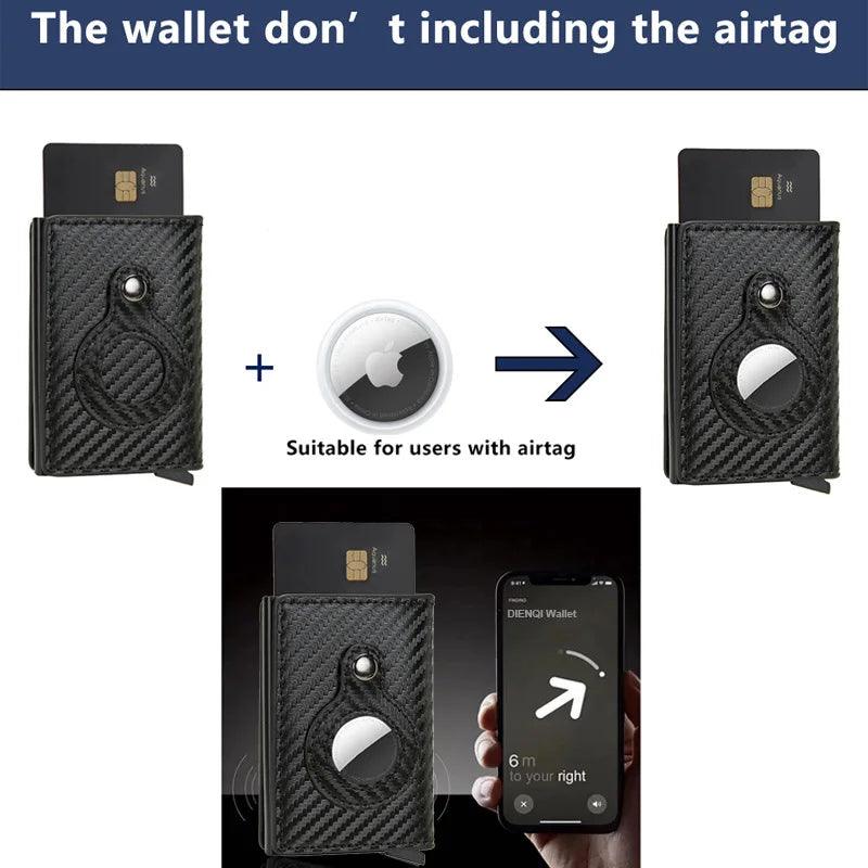 AirTag Smart Wallet – Carbon Leather