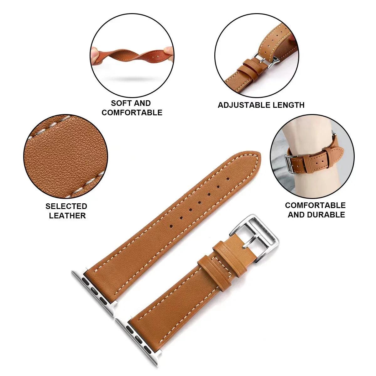 Leather Watch Strap for Apple Watch