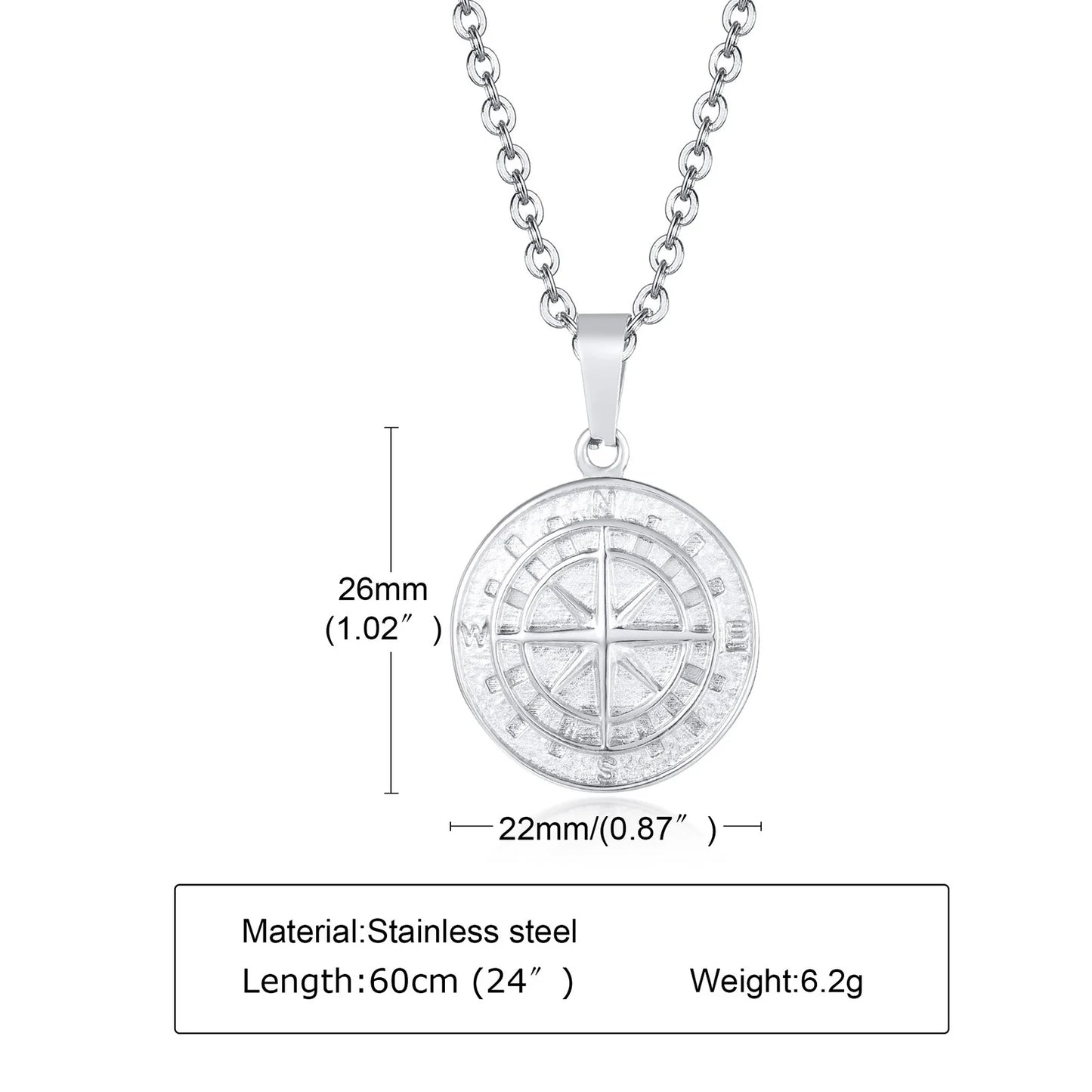 Compass Pendant (Silver)