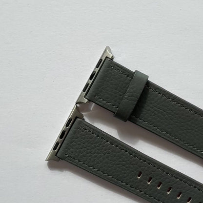 Grey Leather Apple Watch Band For 42/44/45/49mm